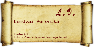 Lendvai Veronika névjegykártya